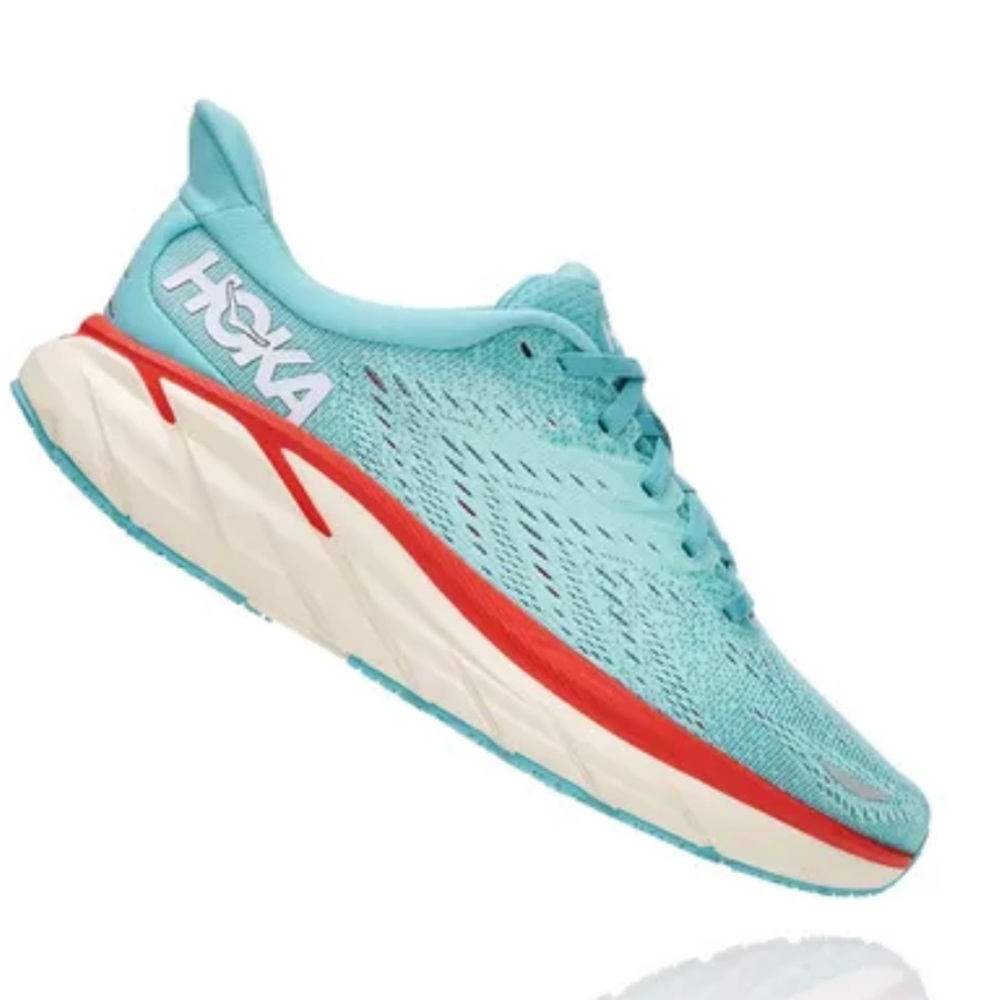 Hoka One One Clifton 8 Women's Blue Running Shoes size 8